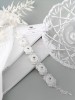 Apyrankė - Frosted - White - Crystal - Silver 