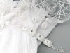 Auskarai - Frosted - Slim - White - Crystal - Wedding 