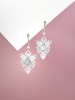 Auskarai - Klipsai - HELENA - White - Crystal - Wedding 