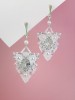 Auskarai - Klipsai - HELENA - White - Crystal - Wedding 