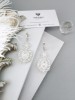 Auskarai - Nėriniai - White - Crystal - Midi - Wedding 