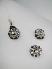 Auskarai prie ausies - DIANA - Silver Night - Black 