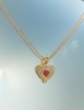 Pakabukas su grandinėle - Auksinė širdis - Ruby - Gold 