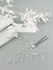 Plaukų papuošalas - Asimetrinė šakelė - White - Crystal - Wedding 