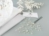 Plaukų papuošalas - Aukšta šakelė - White - Crystal - Wedding 