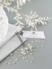 Plaukų papuošalas - Plati šakelė - White - Crystal - Wedding 