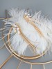 Auskarai - LIANA - Crystal - White - Gold - Long - Wedding 