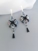 Klipsai - UNA - Grey - Black crystals - Silver 