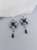 Klipsai - UNA - Grey - Black crystals - Silver 