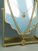 Grandinė - Stainless steel - Medalion - Gold Grandinė - Stainless steel - Medalion - Gold