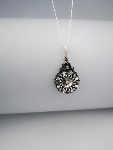 Pakabukas su grandinėle - DIANA - Black - Silver Night 