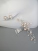 Plaukų šukutės - Rosaline pearls - Crystal - Silver - Wedding 